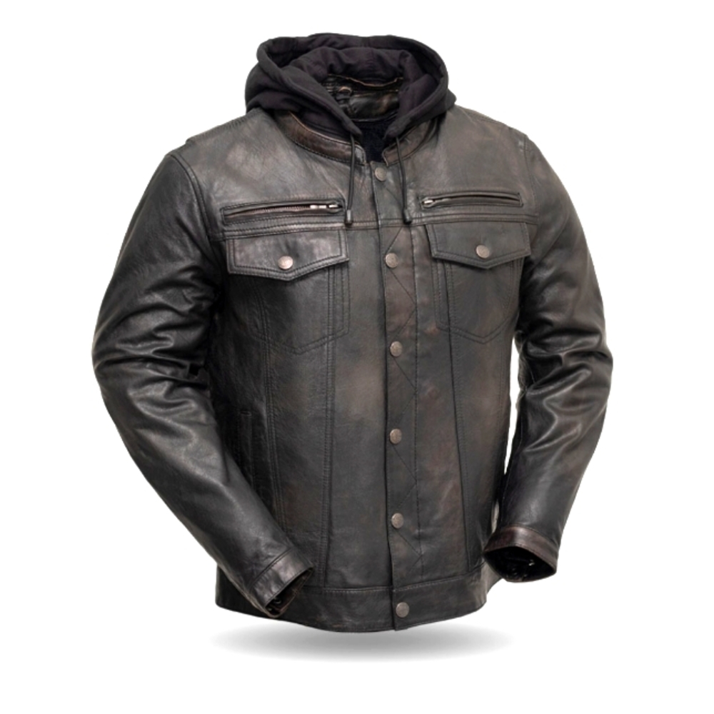 VENDETTA - MEN'S LEATHER MOTORCYCLE JACKET